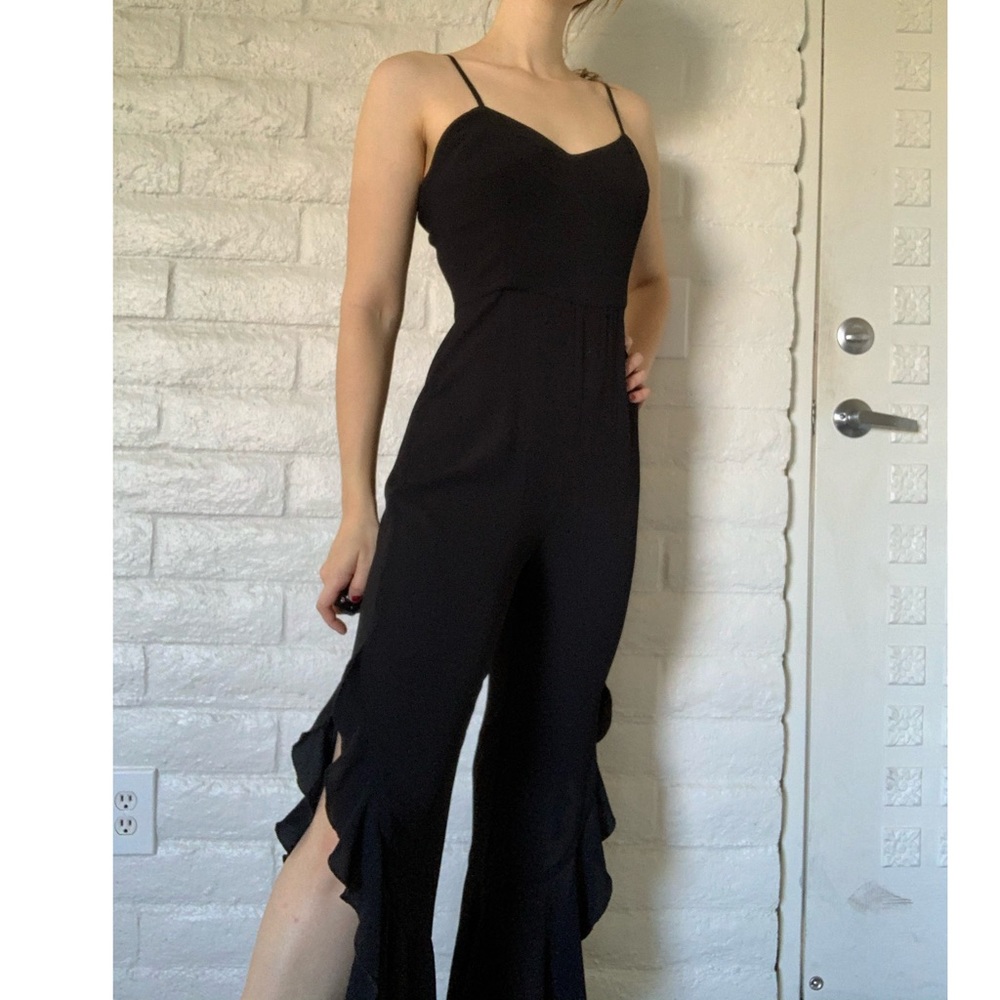 BBDakota Black Ruffle Jumpsuit Sz 2